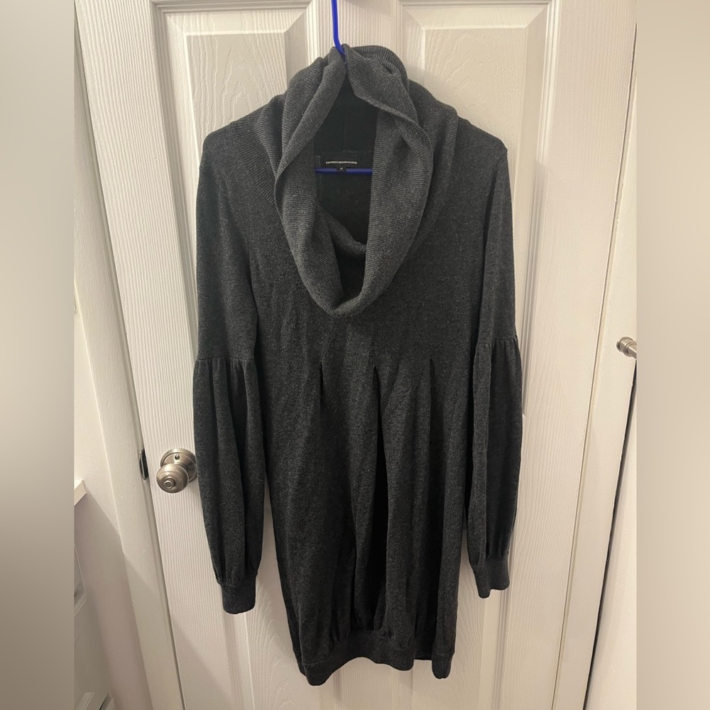 Express Charcoal Cowl Neck Sweater dress